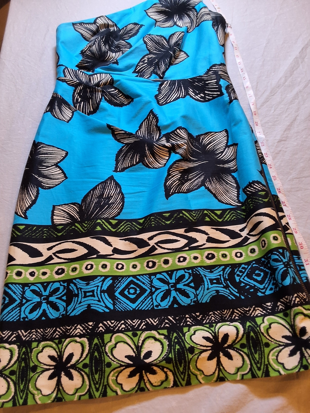 Muse Bright Blue Floral Border Sundress